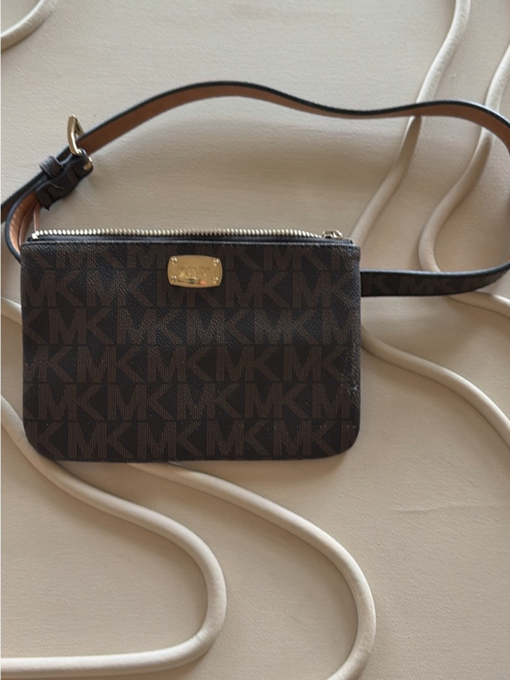 Michael Kors Brown Logo Crossbody Bag